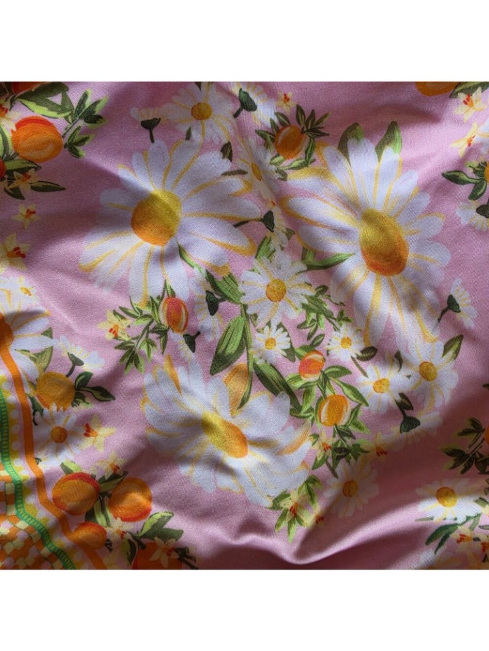 Farm Rio Pink Citrus Daisy Floral Cutout Halter One Piece Swimsuit Women’s M - Picture 6 of 7